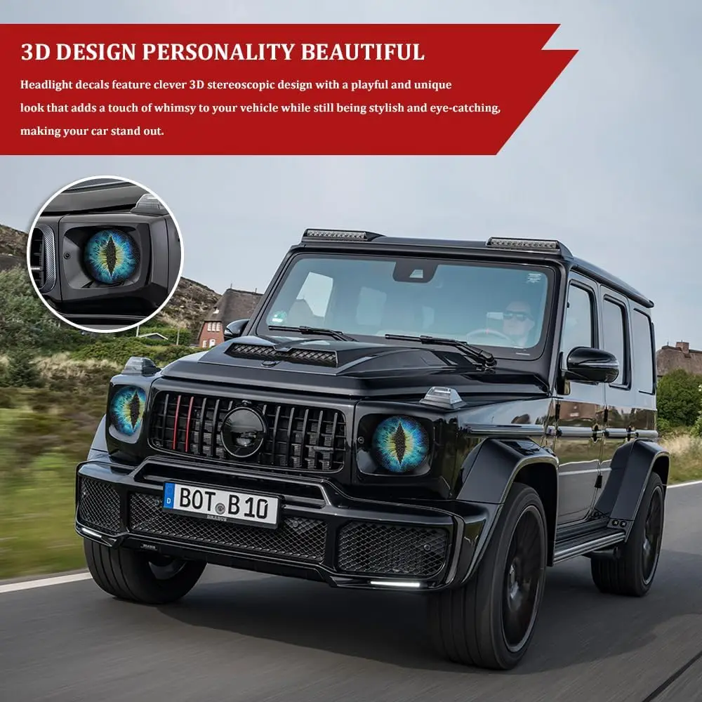 2PCS Beast Eyes Headlight Decals, 3D Stereo Eyes Headlight Decal Stickers, Round Headlight Decal, Universal Car BodyWindowBumper
2PCS Beast Eyes Headlight Decals, 3D Stereo Eyes Headlight Decal Stickers, Round Headlight Decal, Universal Car BodyWindowBumper