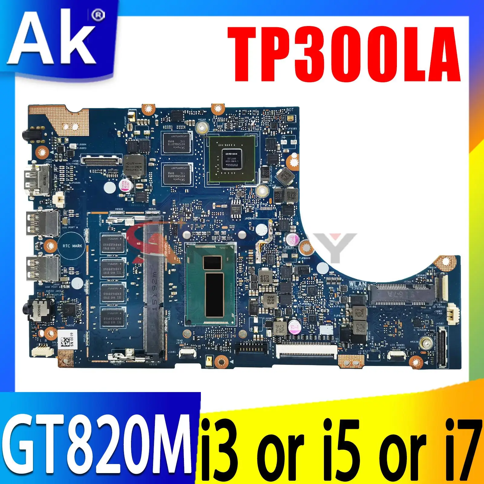 TP300LA Mainboard For ASUS TP300L TP300LD TP300LJ TP300LAB Q302L Q302LA Laptop Motherboard I3 I5 I7 CPU 4GB/RAM UMA/GT820M
TP300LA Mainboard For ASUS TP300L TP300LD TP300LJ TP300LAB Q302L Q302LA Laptop Motherboard I3 I5 I7 CPU 4GB/RAM UMA/GT820M