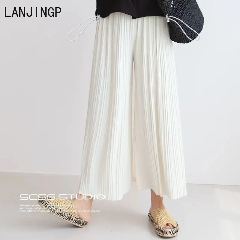 Pants summer crumpled casual pants loose and thin drawstring summer wear wide-leg pants women 
Pants summer crumpled casual pants loose and thin drawstring summer wear wide-leg pants women