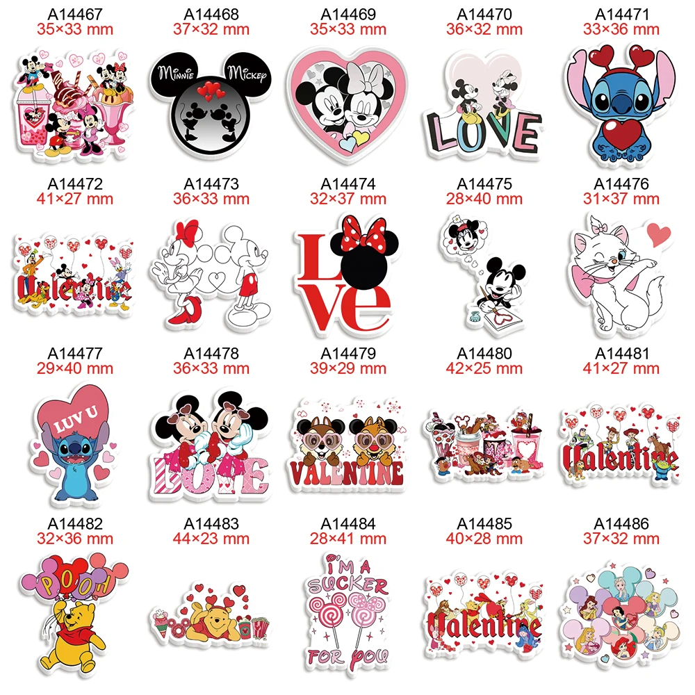 Disney Mickey Mouse Love Planar Resin for Valentine's Day DIY Hairbows Craft Materials Decoration 30Pcs/lot
Disney Mickey Mouse Love Planar Resin for Valentine's Day DIY Hairbows Craft Materials Decoration 30Pcs/lot