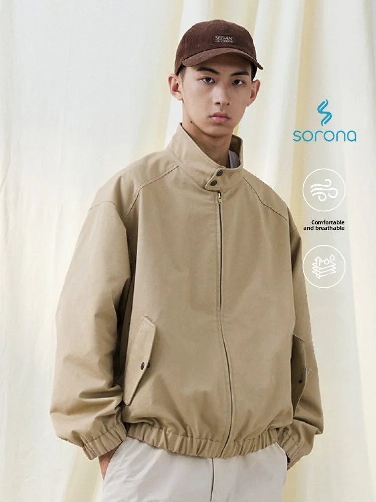 Классическая мужская куртка-харрингтон G9 с воротником-стойкой из японского материала Sorona, дышащая, в стиле ретро, из смесового хлопка
Классическая мужская куртка-харрингтон G9 с воротником-стойкой из японского материала Sorona, дышащая, в стиле ретро, из смесового хлопка