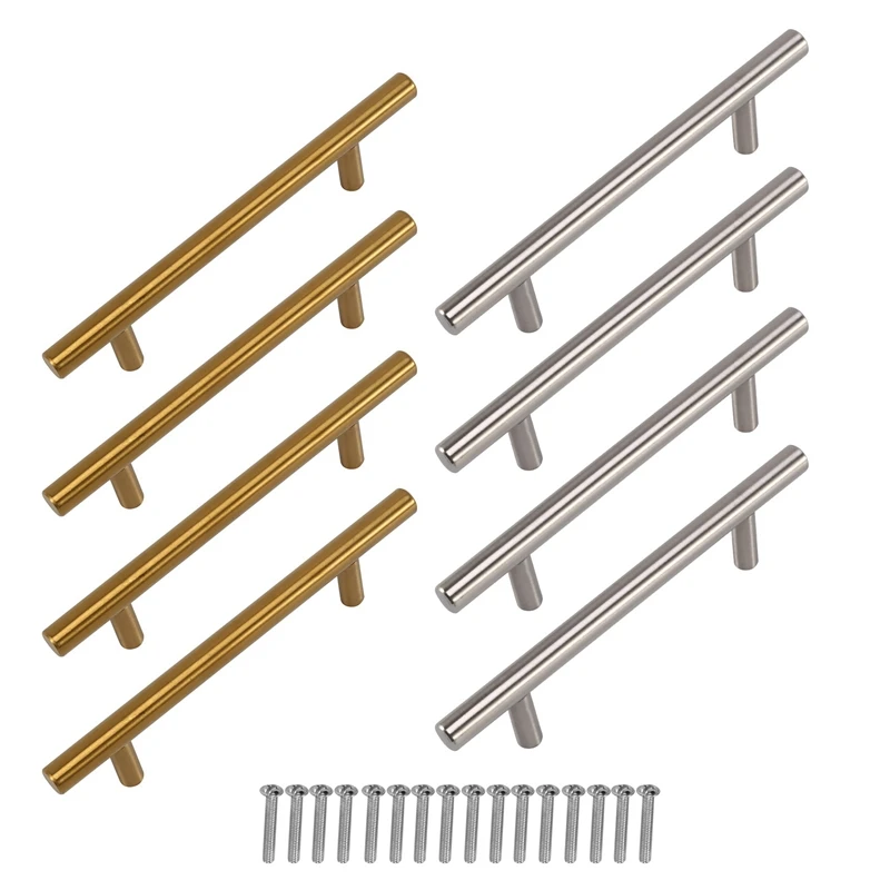 8 PCS Gold Silver Handles Hardware Stainless Steel Drawer Pulls, Cabinet Door Handles For Kitchen Bathroom Furniture
8 PCS Gold Silver Handles Hardware Stainless Steel Drawer Pulls, Cabinet Door Handles For Kitchen Bathroom Furniture
