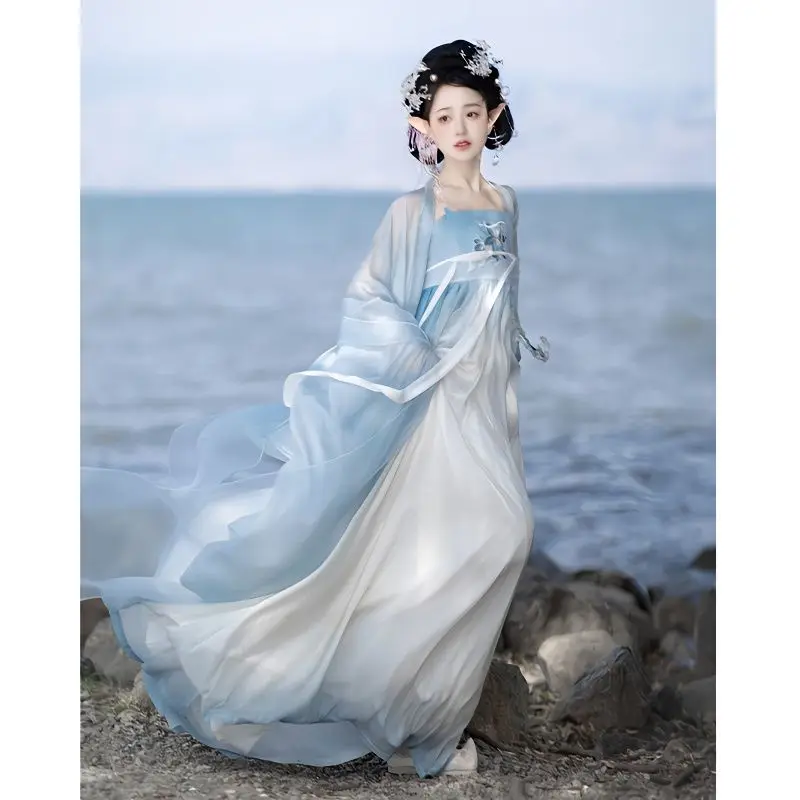 Hanfu Hezi skirt double-layer embroidered large sleeved shirt daily one-piece spring and summer new style
Hanfu Hezi skirt double-layer embroidered large sleeved shirt daily one-piece spring and summer new style