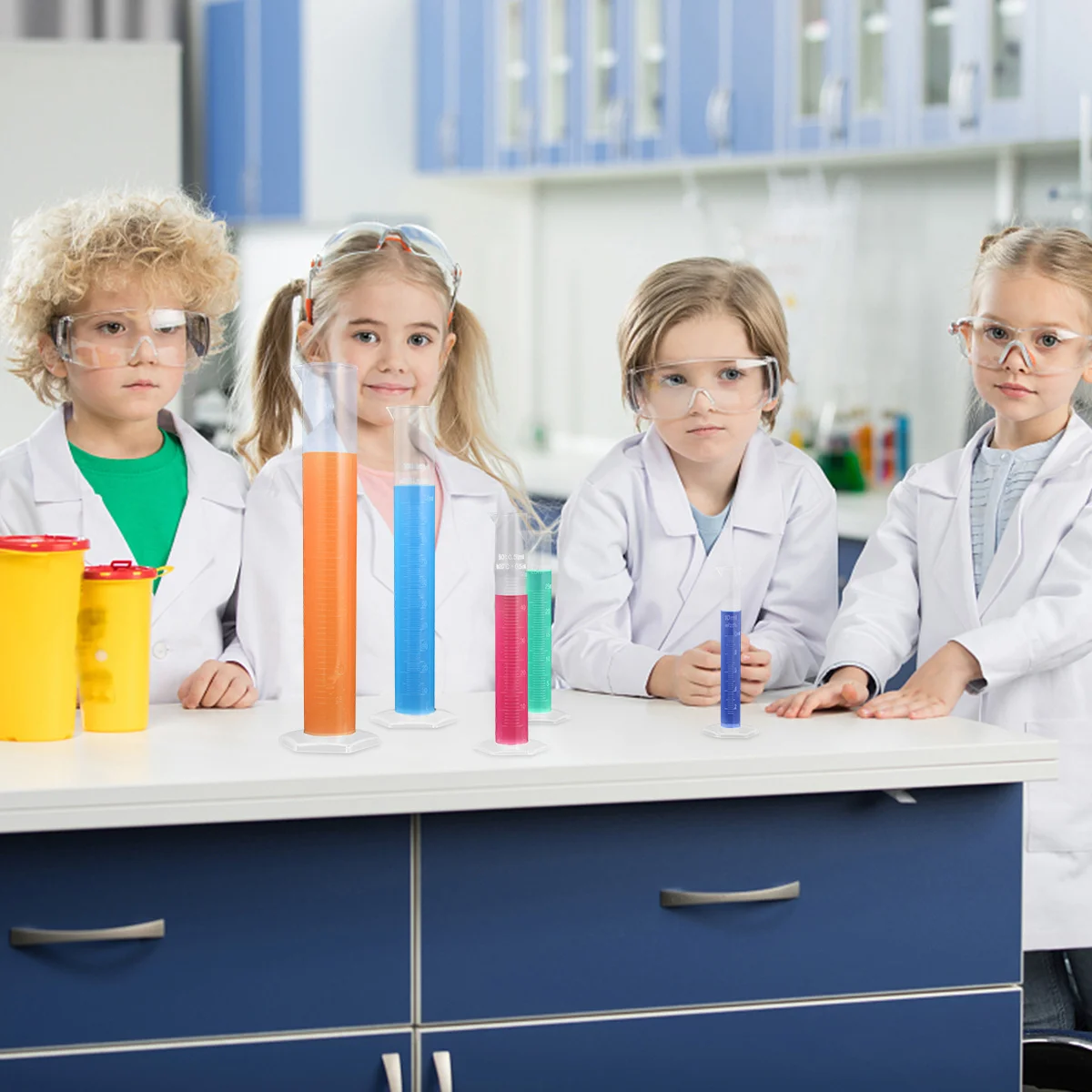 5Pcs Plastic Graduated Measuring Cylinder Set Transparent Laboratory Test Tubes 10ml 25ml 50ml 100ml 250ml Accurate
5Pcs Plastic Graduated Measuring Cylinder Set Transparent Laboratory Test Tubes 10ml 25ml 50ml 100ml 250ml Accurate