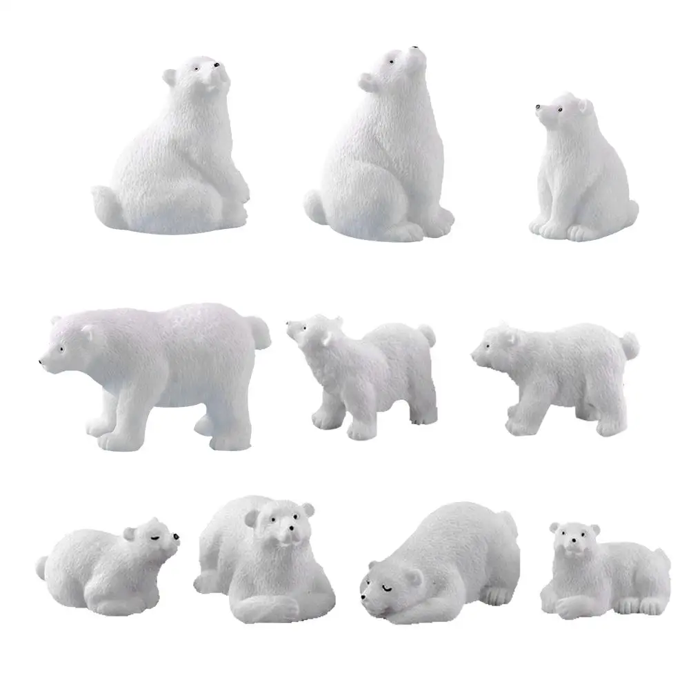 10 Pcs Miniature Polar Bear Resin Ornaments Compact Size Unique Design for Garden Yard Balcony Decor Micro Landscaping Handmade
10 Pcs Miniature Polar Bear Resin Ornaments Compact Size Unique Design for Garden Yard Balcony Decor Micro Landscaping Handmade