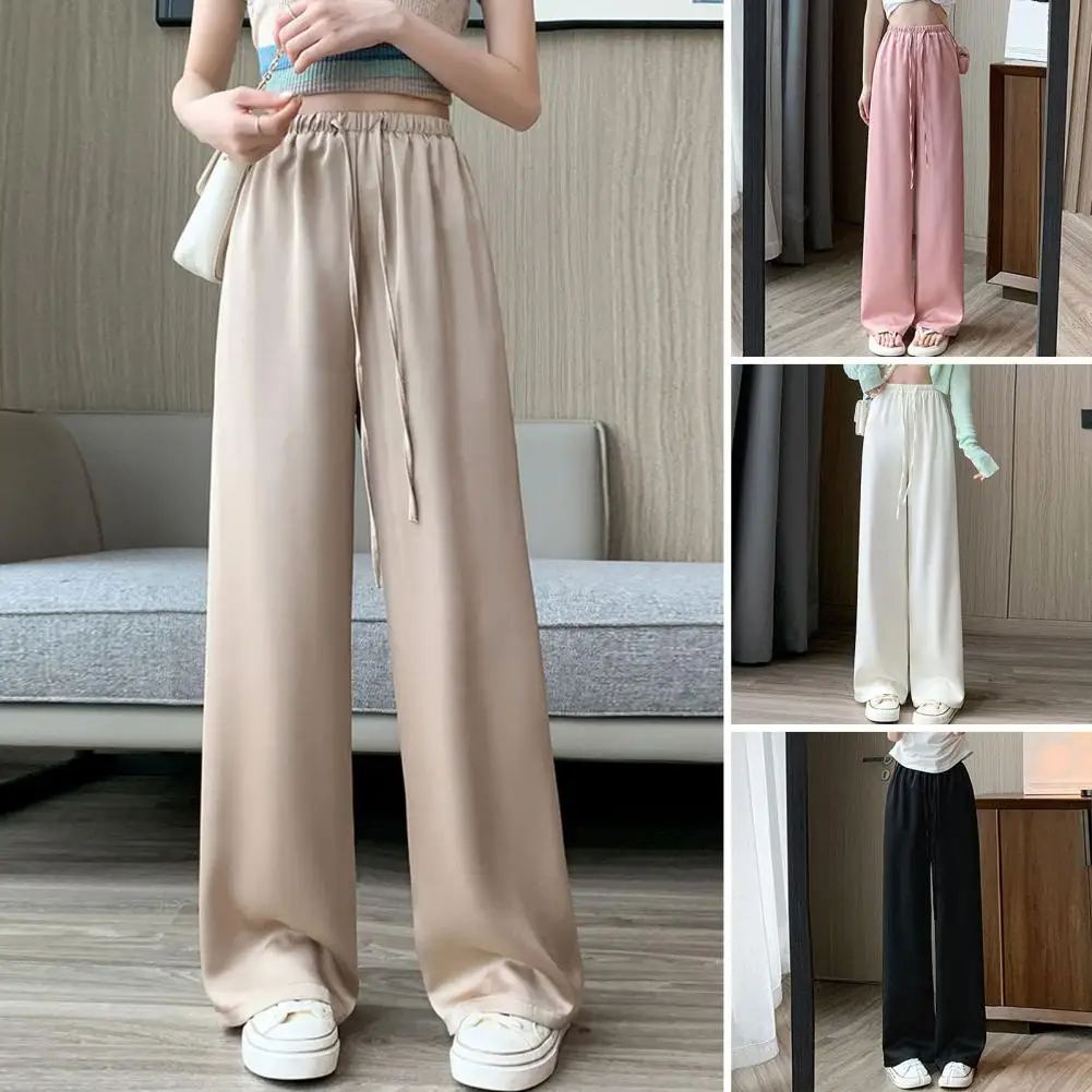 High-waist Wide-leg Pants Stylish Wide Leg Pants for Women High Waist Satin Trousers for Summer Fall Loose Elegant Straight
High-waist Wide-leg Pants Stylish Wide Leg Pants for Women High Waist Satin Trousers for Summer Fall Loose Elegant Straight