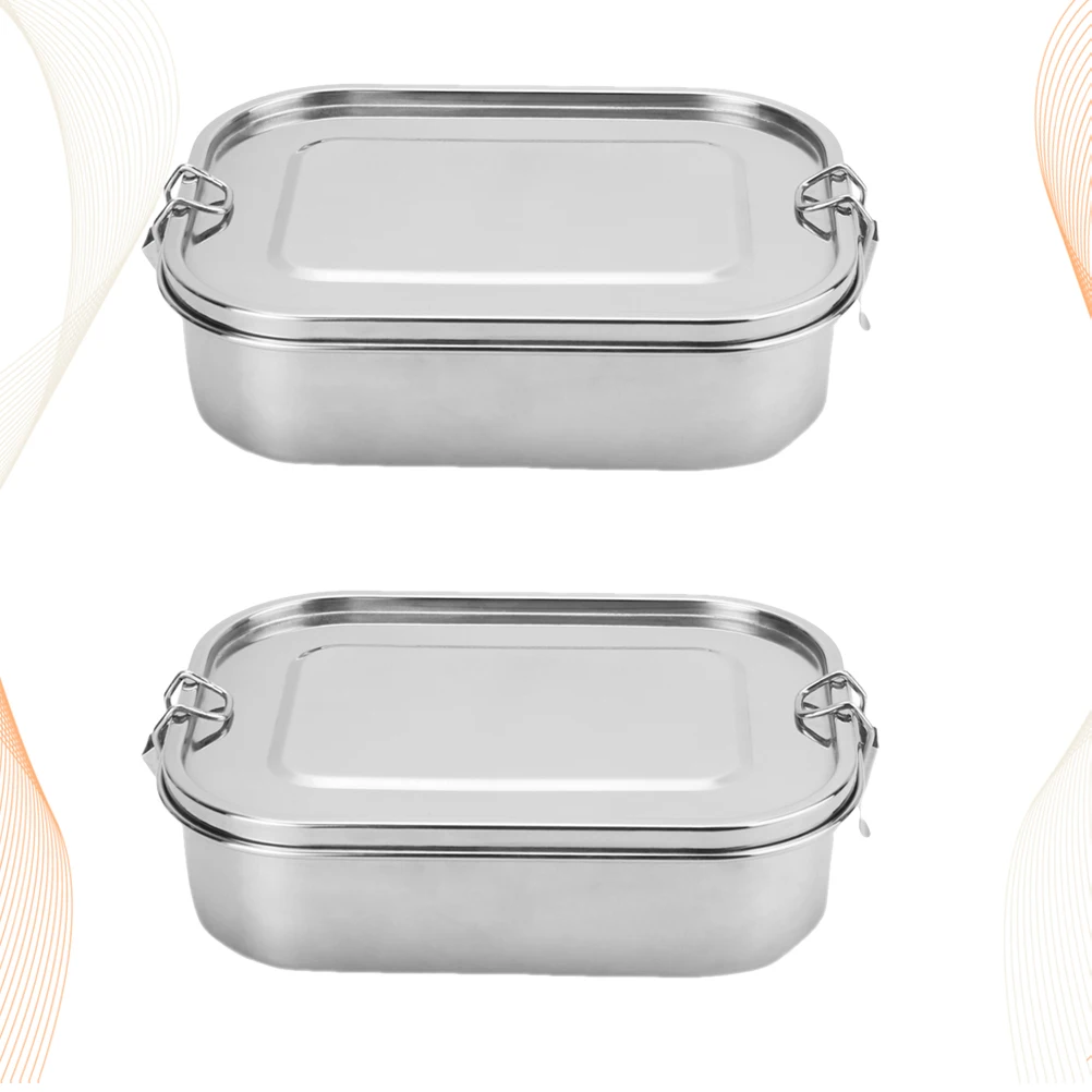 2pcs Stainless Steel Lunch Box Rectangular Snack Box Fast Food Box Container for Home School Camping (Single Layer with Buckle)
2pcs Stainless Steel Lunch Box Rectangular Snack Box Fast Food Box Container for Home School Camping (Single Layer with Buckle)