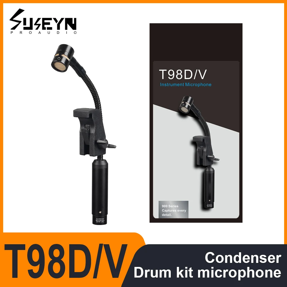 Drum Microphone T98 D/V Condenser Microphone Recording Equipment Suitable for Outdoor Performances and Indoor Re
Drum Microphone T98 D/V Condenser Microphone Recording Equipment Suitable for Outdoor Performances and Indoor Re