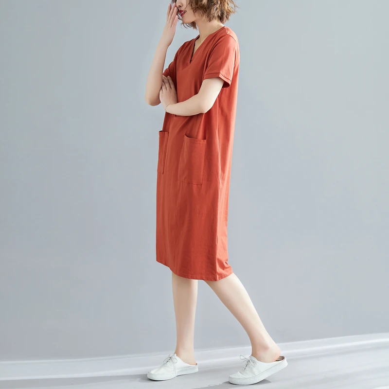 Oversized Loose Cotton Women Dresses 2022 Summer Vintage Solid Pocket Straight Knee-length Female Casual Dresses Top Quality
Oversized Loose Cotton Women Dresses 2022 Summer Vintage Solid Pocket Straight Knee-length Female Casual Dresses Top Quality