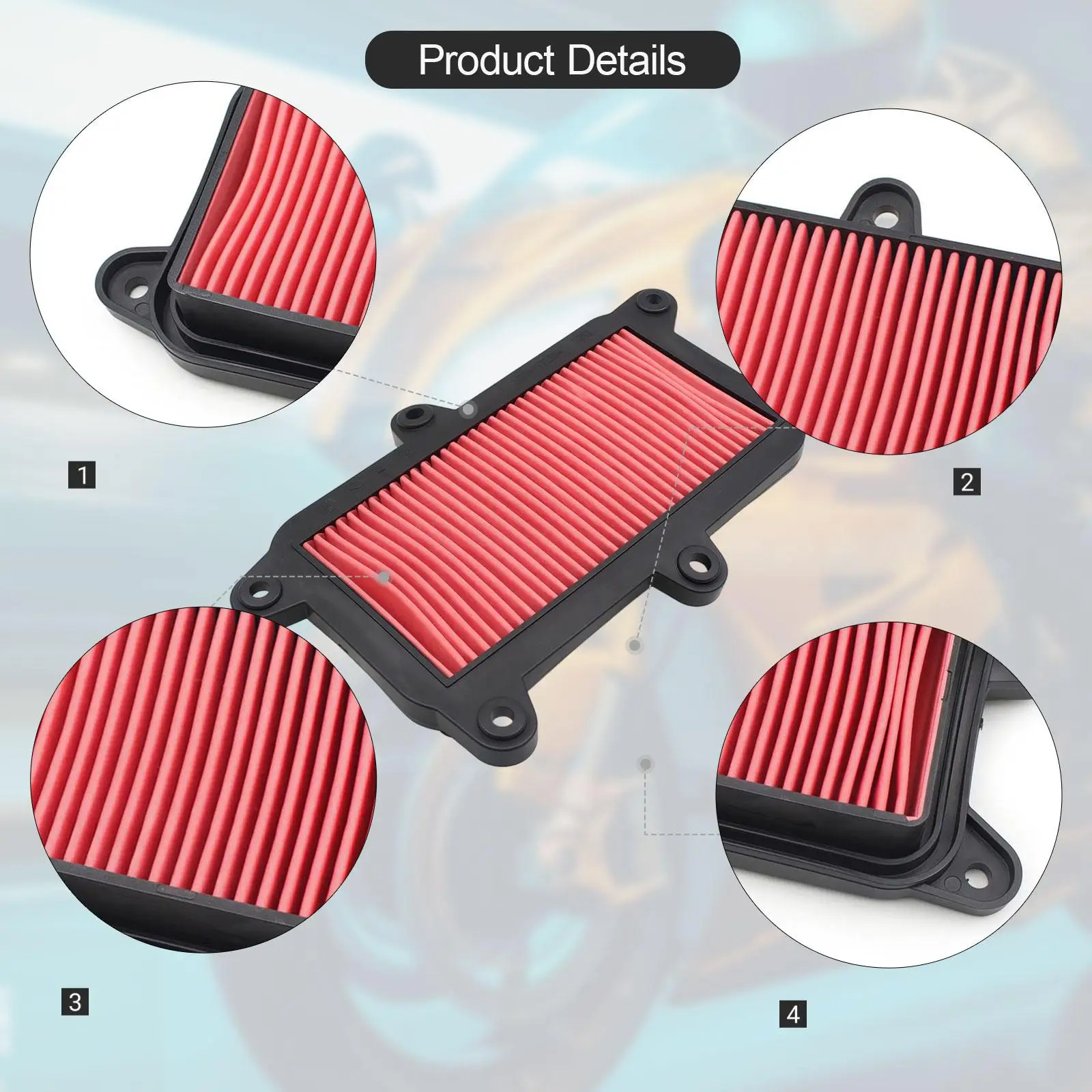 Motorcycle Air Filter Motorbike Accessory for Repairing Efficient Reliable Component Easy Installation Motorcycle Part
Motorcycle Air Filter Motorbike Accessory for Repairing Efficient Reliable Component Easy Installation Motorcycle Part
