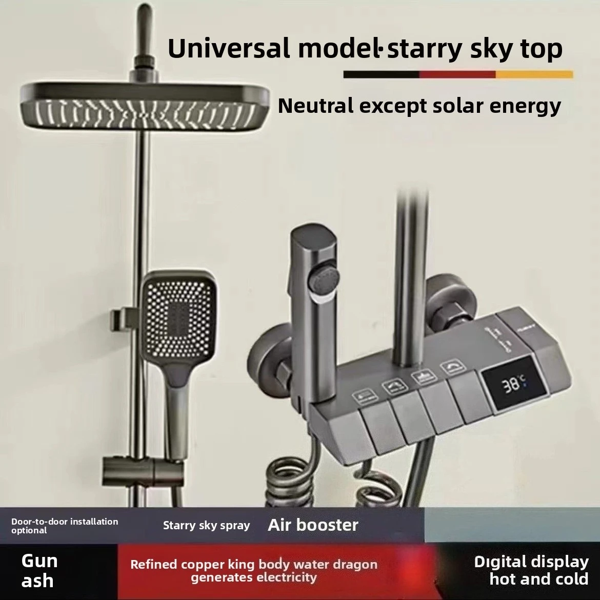 Milky White Digital Display Showerhead with Constant Temperature Household Bath Pressurize Set Hot Cold Faucet Simple Design
Milky White Digital Display Showerhead with Constant Temperature Household Bath Pressurize Set Hot Cold Faucet Simple Design