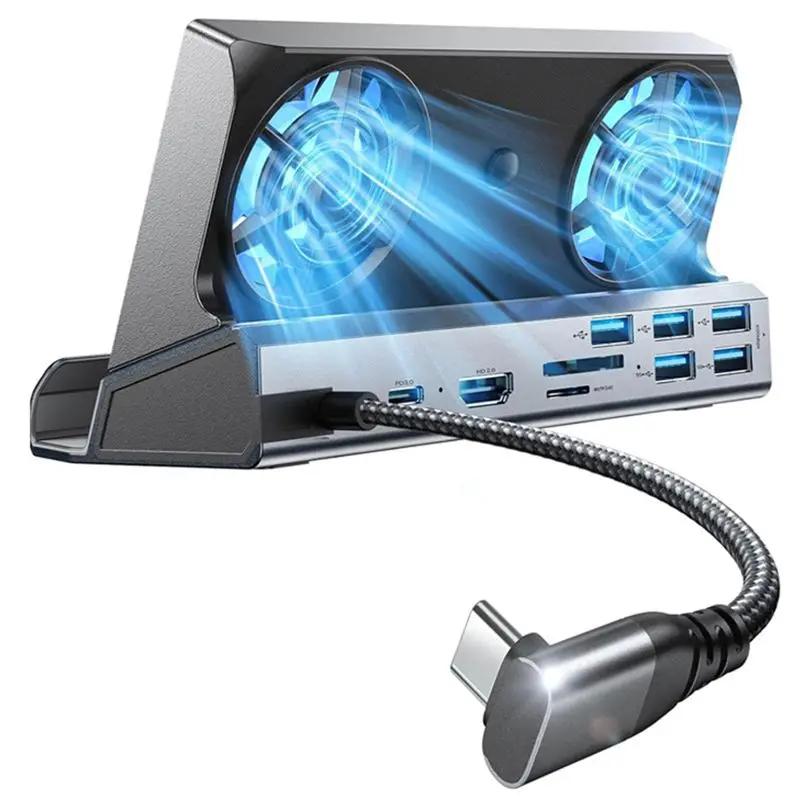 AT82-For ROG Ally 10-In-1 Docking 5 USB Ports Docking For Steam Deck Docking Station For ROG Ally Docking Station