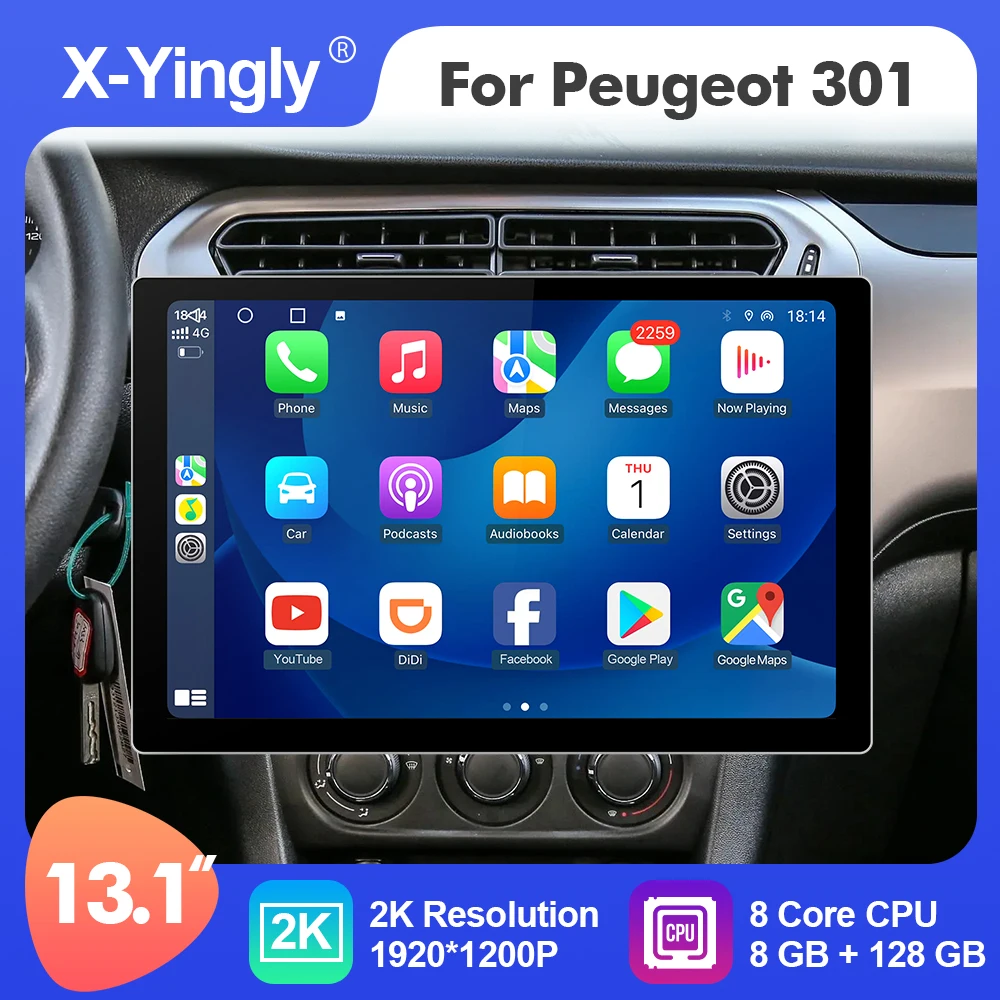 Car Multimedia Stereo Radio Player 2K 13.1 Inch Android 12 For Citroen/Elysee/Peugeot 301 2013- GPS 8 Core Carplay 4G WiFi
Car Multimedia Stereo Radio Player 2K 13.1 Inch Android 12 For Citroen/Elysee/Peugeot 301 2013- GPS 8 Core Carplay 4G WiFi