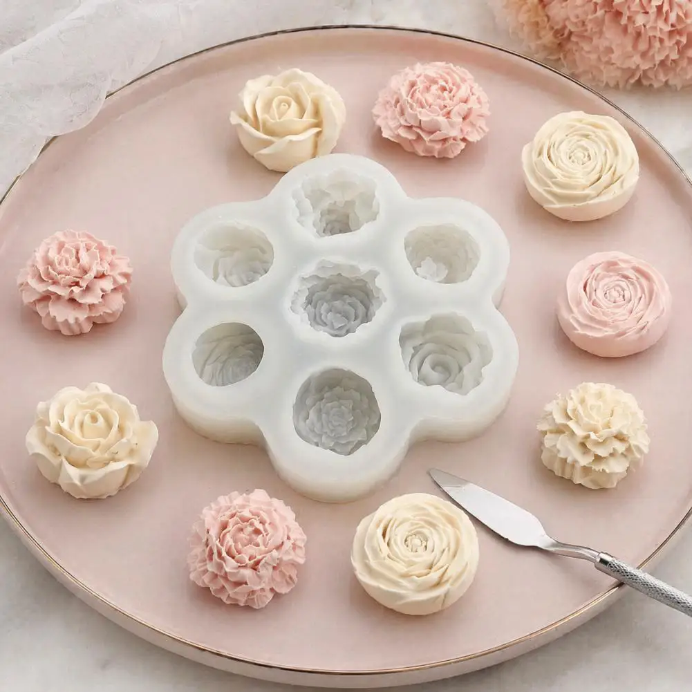 Rose Peony Silicone Mold, 7 Cavities Baking Mold for Making Cake Chocolate Candle Soaps, Non Stick Flexible Pastry Jelly Pudding
Rose Peony Silicone Mold, 7 Cavities Baking Mold for Making Cake Chocolate Candle Soaps, Non Stick Flexible Pastry Jelly Pudding