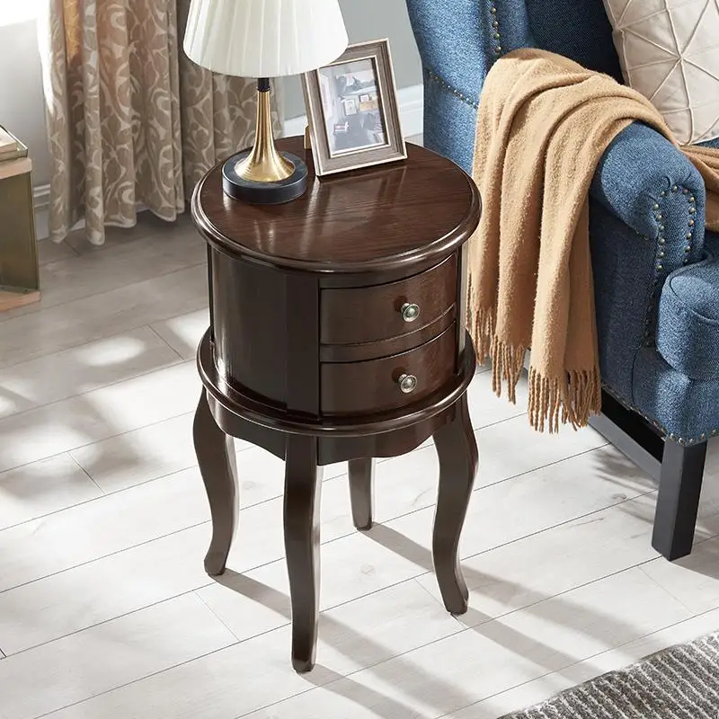 American Round Side Table, Solid Wood Sofa End Cabinet, Niche Bedside Storage Cabinet, Home Organizer Furniture for bedroom
American Round Side Table, Solid Wood Sofa End Cabinet, Niche Bedside Storage Cabinet, Home Organizer Furniture for bedroom