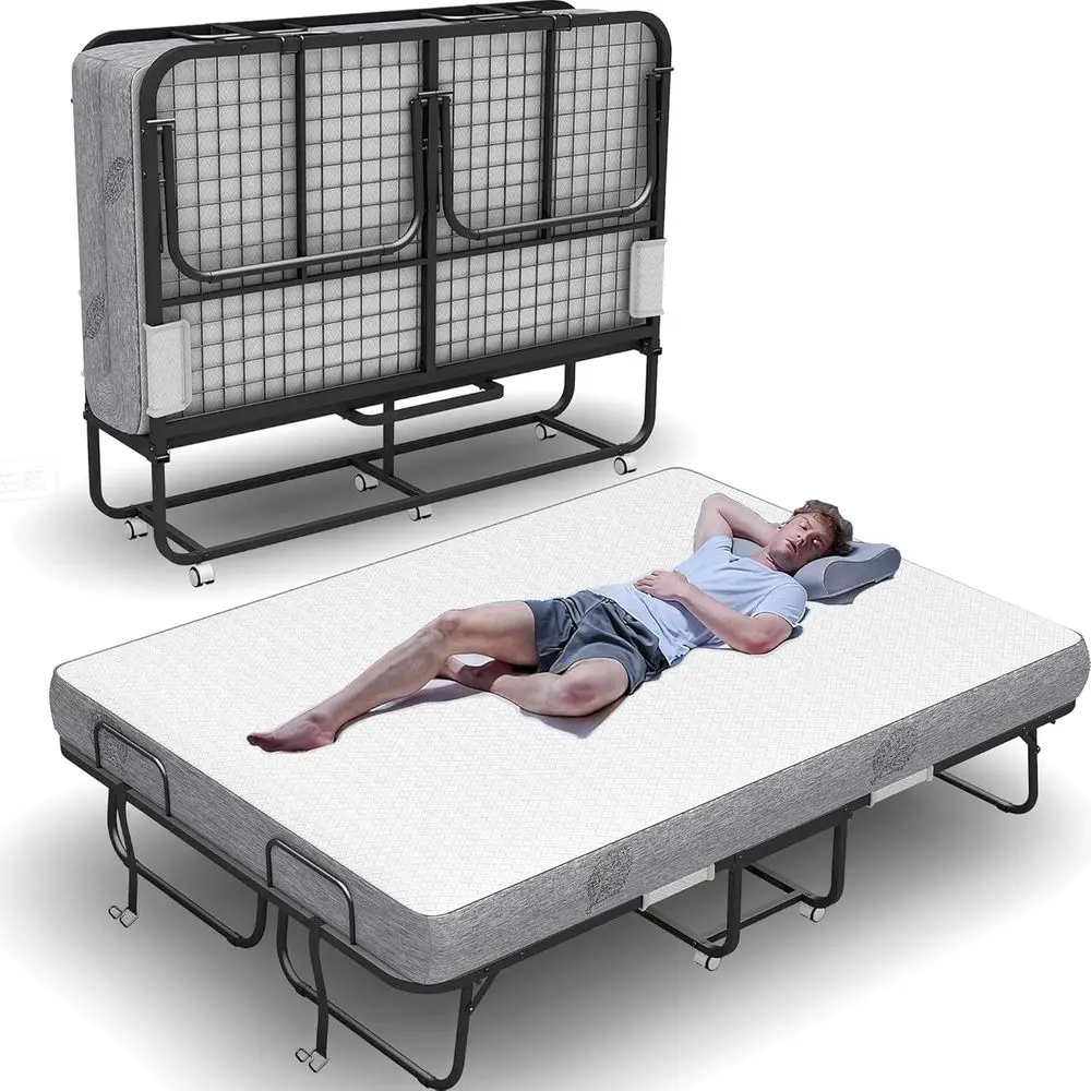 Portable Full-Size Memory Foam Mattress with Wheels for Adults, Ideal for Dorms, Hotels, and Camping
Portable Full-Size Memory Foam Mattress with Wheels for Adults, Ideal for Dorms, Hotels, and Camping