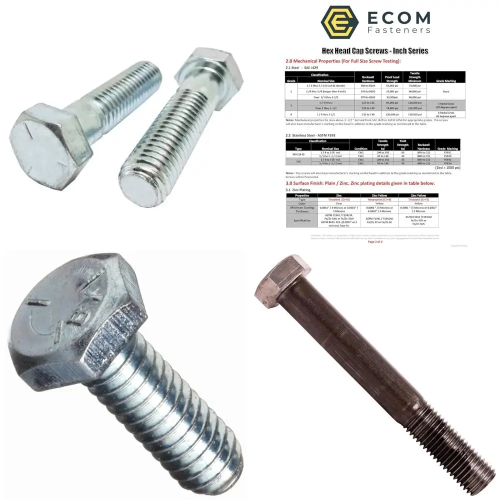 Винты с шестигранной головкой из оцинкованной стали класса 5, резьба 7/16-14, длина 3-3/4 дюйма, грубая резьба, частичная резьба, упаковка из 25 шт.
Винты с шестигранной головкой из оцинкованной стали класса 5, резьба 7/16-14, длина 3-3/4 дюйма, грубая резьба, частичная резьба, упаковка из 25 шт.