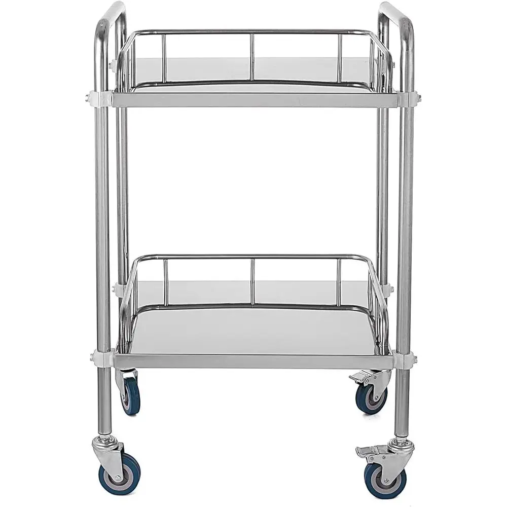 2-Layer Stainless Steel Utility Cart with Silent Wheels for Home, Lab, and Restaurant Use
2-Layer Stainless Steel Utility Cart with Silent Wheels for Home, Lab, and Restaurant Use