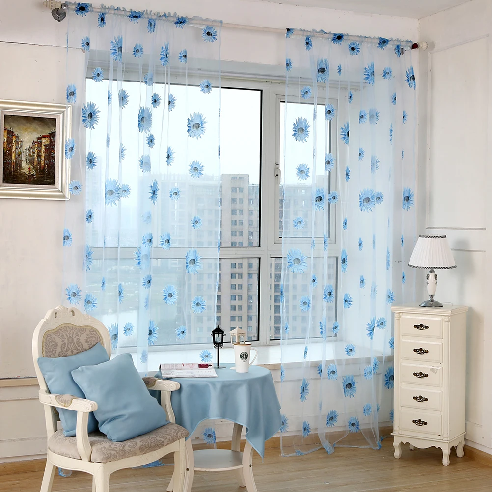 Blue Filter Sunlight Bedroom Transparent Curtains Living Room Window Voile Curtains Sheer Window Tulle Decor
Blue Filter Sunlight Bedroom Transparent Curtains Living Room Window Voile Curtains Sheer Window Tulle Decor