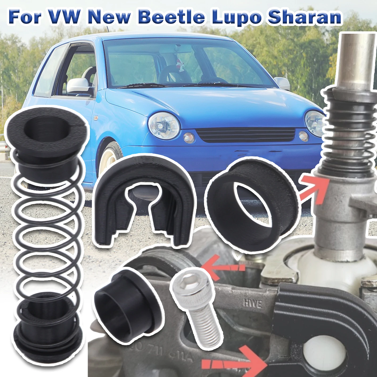 For VW New Beetle Lupo Sharan Gearbox Repair Kit MT Trans Shifter First Gear Getter Reverse Lever Change Selector Linkage Bushes
For VW New Beetle Lupo Sharan Gearbox Repair Kit MT Trans Shifter First Gear Getter Reverse Lever Change Selector Linkage Bushes