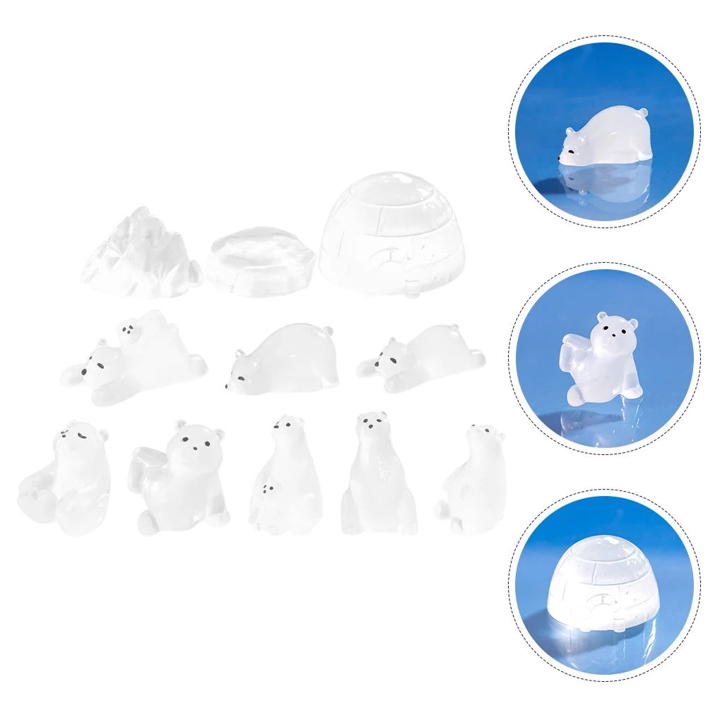 11pcs Miniature Polar Bear Resin Figures Glow Dark Christmas Decor Animal Cake Topper Statue Winter L nament
11pcs Miniature Polar Bear Resin Figures Glow Dark Christmas Decor Animal Cake Topper Statue Winter L nament