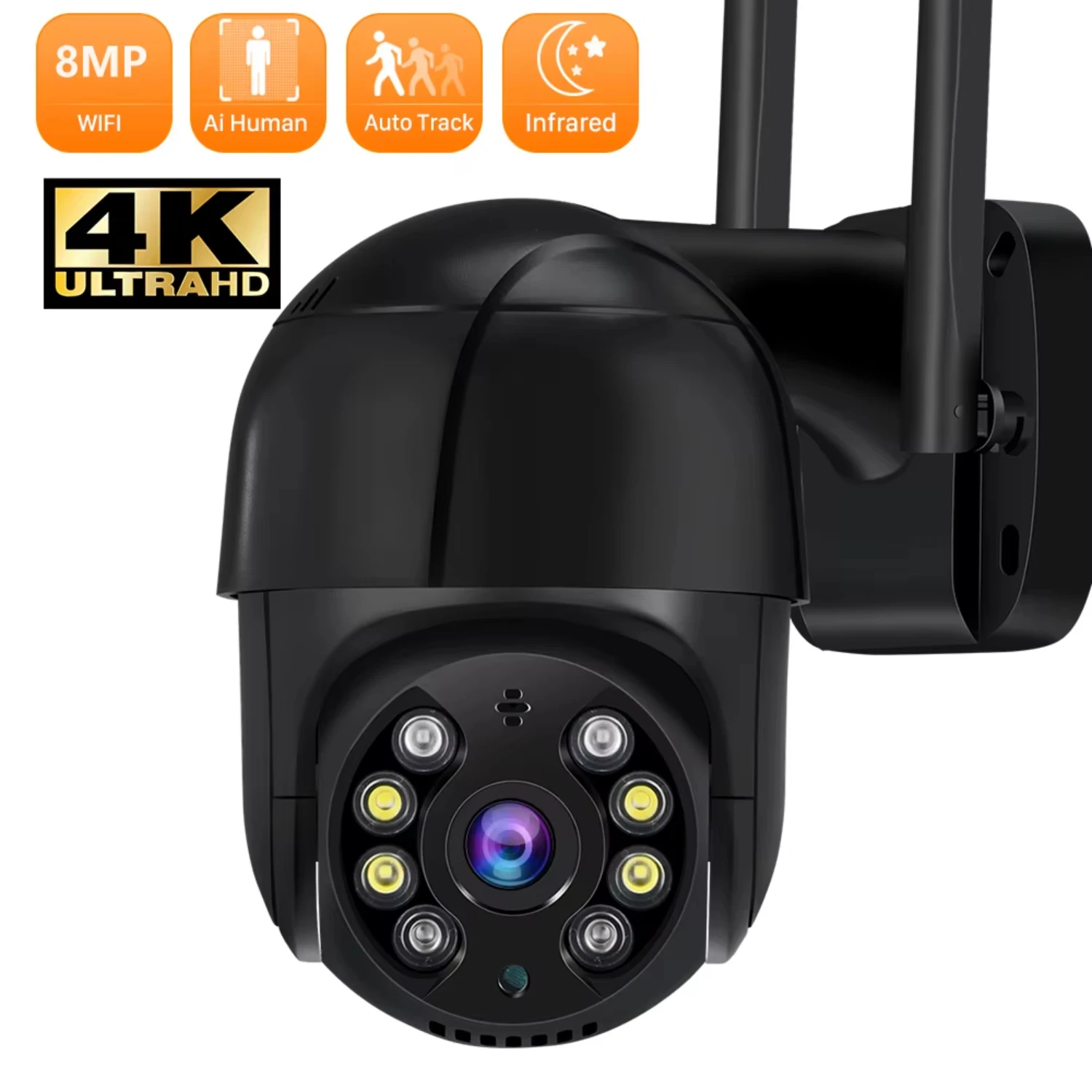 8MP 4K IP Camera 5MP Speed Dome Auto Tracking PTZ Camera Smart Outdoor Wireless WIFI Camera Surveillance Monitor
8MP 4K IP Camera 5MP Speed Dome Auto Tracking PTZ Camera Smart Outdoor Wireless WIFI Camera Surveillance Monitor