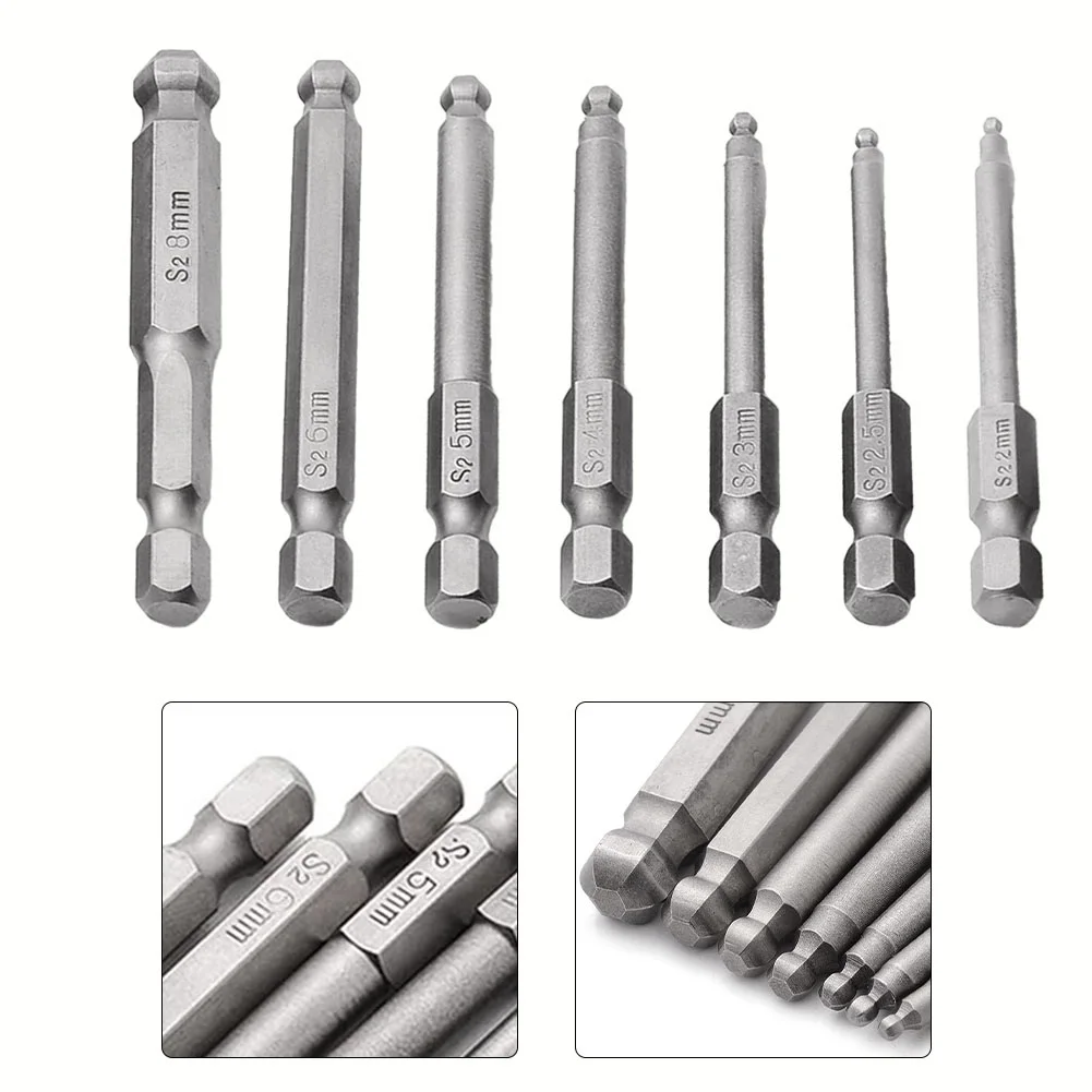 1pcs 65mm Ball End Hex Screwdriver Bit Alloy Steel Magnetic Hexagon Head Screw Driver Drill Electric Screwdriver H2-H8
1pcs 65mm Ball End Hex Screwdriver Bit Alloy Steel Magnetic Hexagon Head Screw Driver Drill Electric Screwdriver H2-H8
