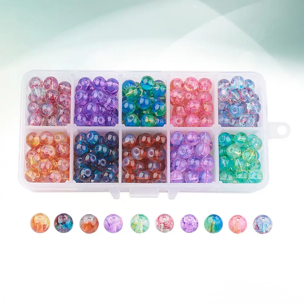 300Pcs Glass Loose Beads Premium Quality Colorful Round Cracked Handmade Jewelry Accessories for Bracelets Necklaces DIY
300Pcs Glass Loose Beads Premium Quality Colorful Round Cracked Handmade Jewelry Accessories for Bracelets Necklaces DIY