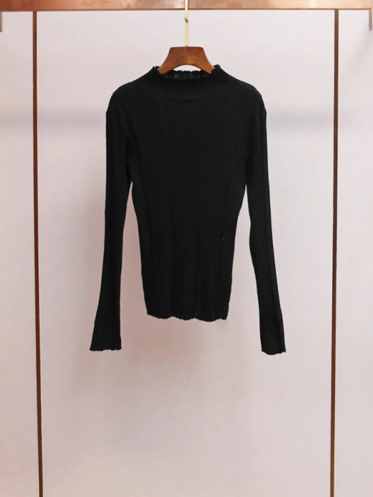 Slim Fit f High Ne Knitted Sweater Women's Base Layer Bla Color Simple Sle Commute Suitable Cotton Blend Long ...
Slim Fit f High Ne Knitted Sweater Women's Base Layer Bla Color Simple Sle Commute Suitable Cotton Blend Long ...