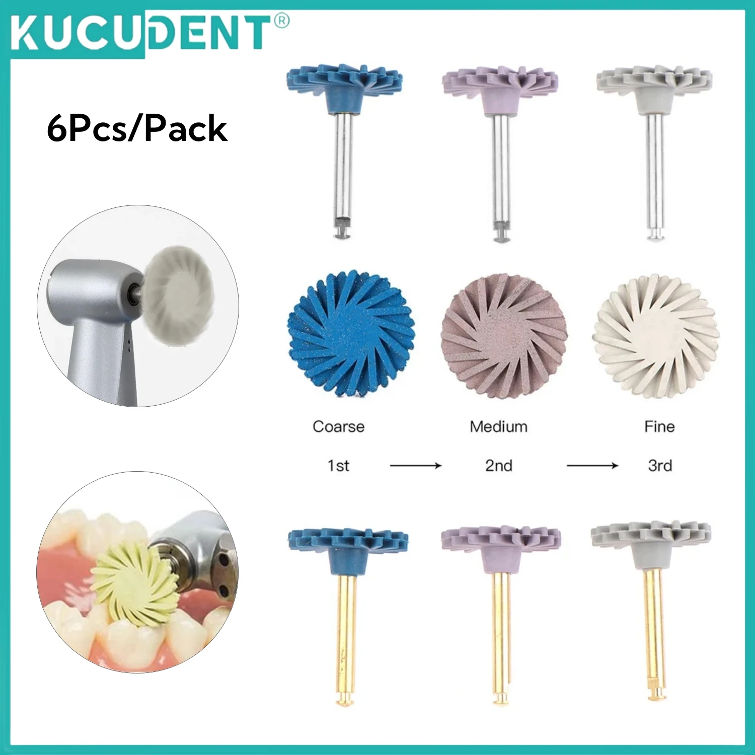 6Pcs Dental Composite Resin Polishing Kit with Diamond Discs Rubber Wheels Silicone Burs 2-Step Polishing Dentistry Instrument
6Pcs Dental Composite Resin Polishing Kit with Diamond Discs Rubber Wheels Silicone Burs 2-Step Polishing Dentistry Instrument