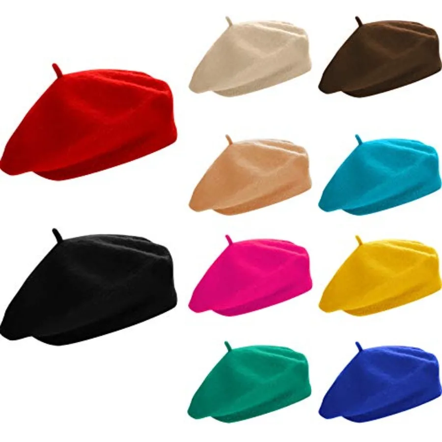 SATINIOR 10 Pcs Artificial Wool Beret for Woman, Artist Hat, French Style Polyester Beret Hat Set
SATINIOR 10 Pcs Artificial Wool Beret for Woman, Artist Hat, French Style Polyester Beret Hat Set