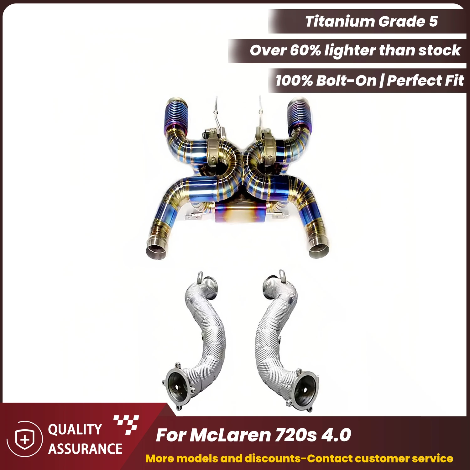 Titanium Catback with Stainless Downpipe ECCF for McLaren 720S 4.0T 2017-2019 Supercar Sound Plug & Play OEM Warranty Friendly
Titanium Catback with Stainless Downpipe ECCF for McLaren 720S 4.0T 2017-2019 Supercar Sound Plug & Play OEM Warranty Friendly