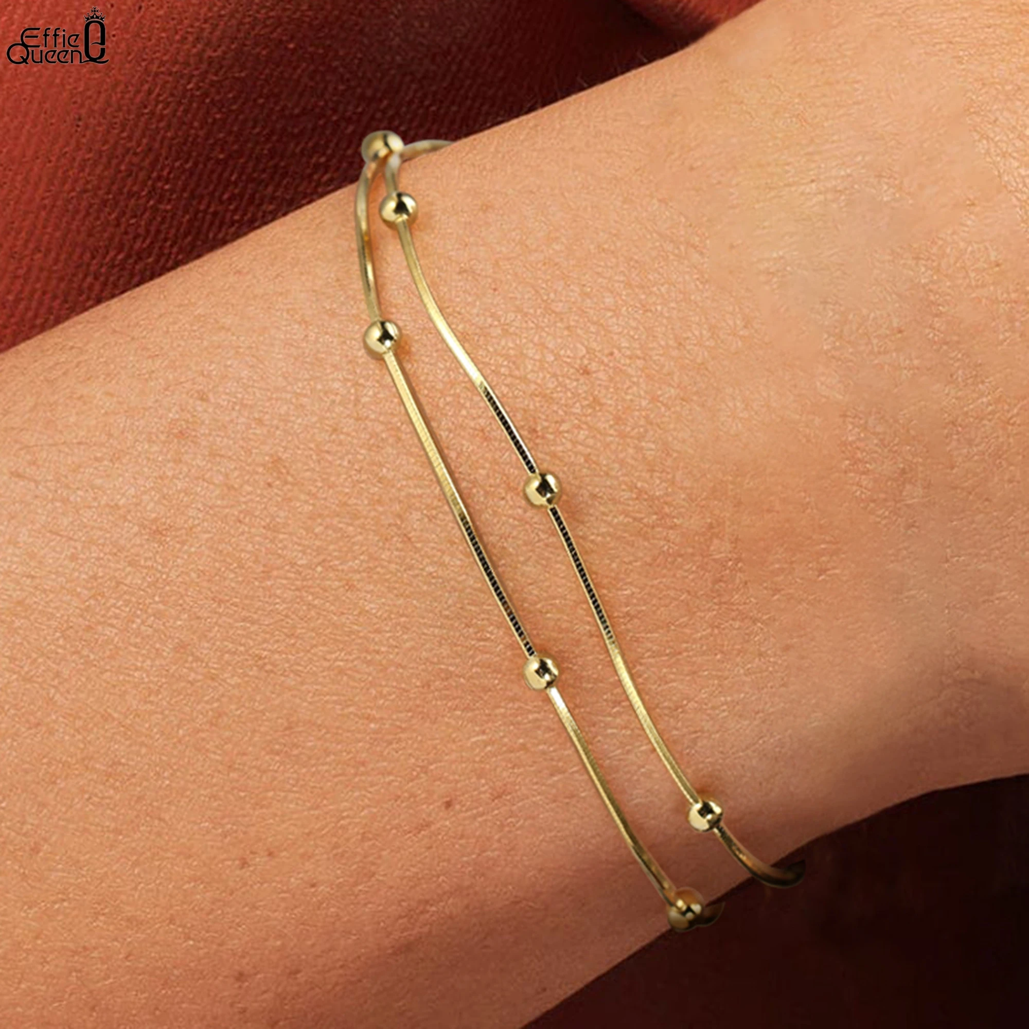 EFFIE QUEEN 100% серебро S925, золото 14 карат, многослойные бусины, шарик, змея, браслет-цепочка, ручная цепочка для женщин, мужчин, банкетные украшения SB183
EFFIE QUEEN 100% серебро S925, золото 14 карат, многослойные бусины, шарик, змея, браслет-цепочка, ручная цепочка для женщин, мужчин, банкетные украшения SB183