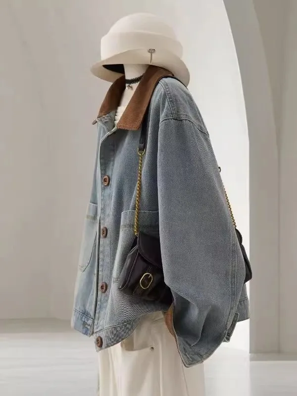 Большой размер 300, цветная бровь, вельветовая джинсовая куртка, свободная куртка для мужчин, повседневное винтажное осенне-зимнее пальто
Большой размер 300, цветная бровь, вельветовая джинсовая куртка, свободная куртка для мужчин, повседневное винтажное осенне-зимнее пальто