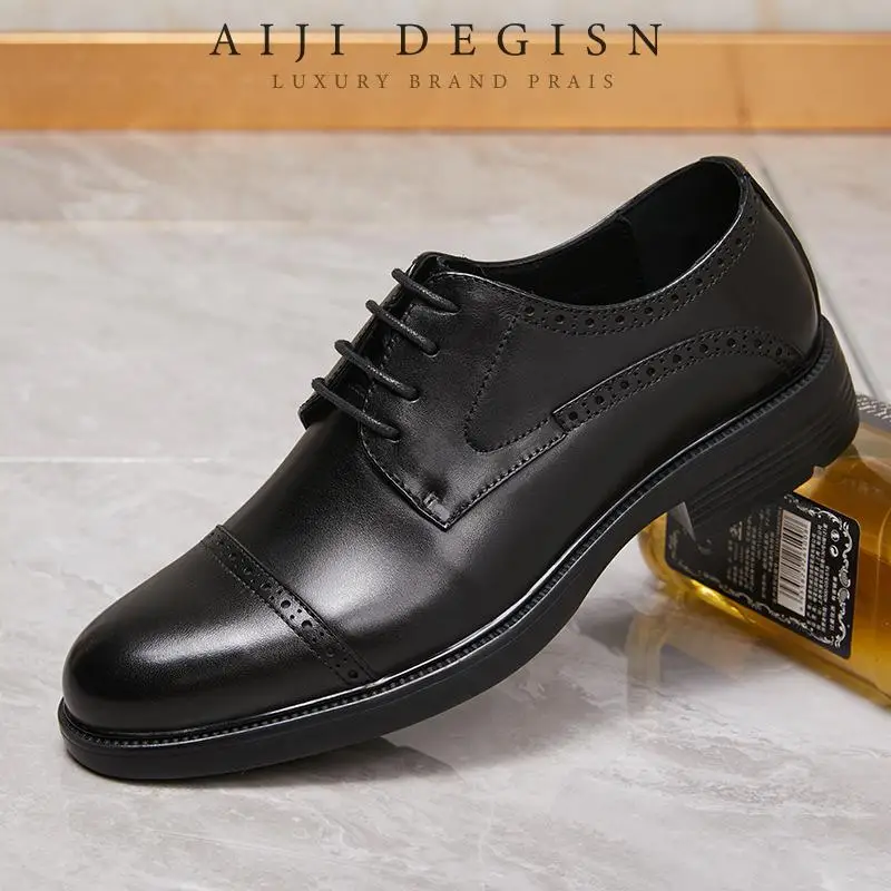 Retro All Genuine Leather Men's Shoes Casual Cowhide Shoes Black Walking Brown Loafers Derby Shoes
Retro All Genuine Leather Men's Shoes Casual Cowhide Shoes Black Walking Brown Loafers Derby Shoes