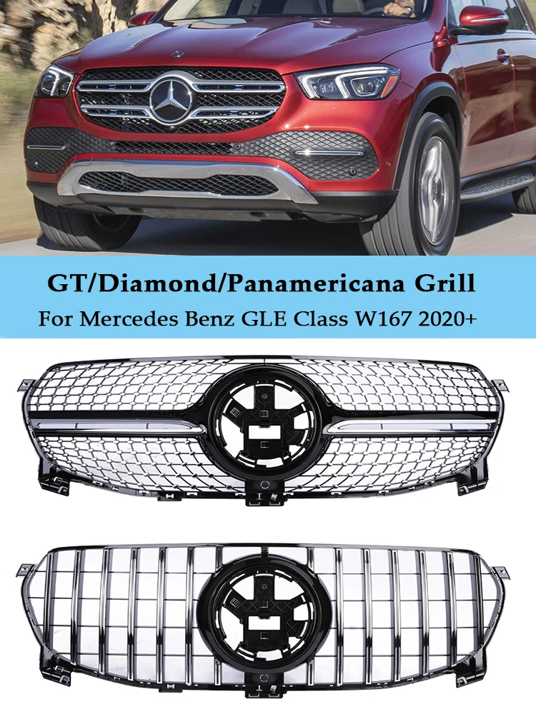 For Mercedes Benz GLE W167Front Hood Racing Grille GT Panamericana AMG Diamond Sport Grill Body Kit Trim 350 450 2020-2023
For Mercedes Benz GLE W167Front Hood Racing Grille GT Panamericana AMG Diamond Sport Grill Body Kit Trim 350 450 2020-2023