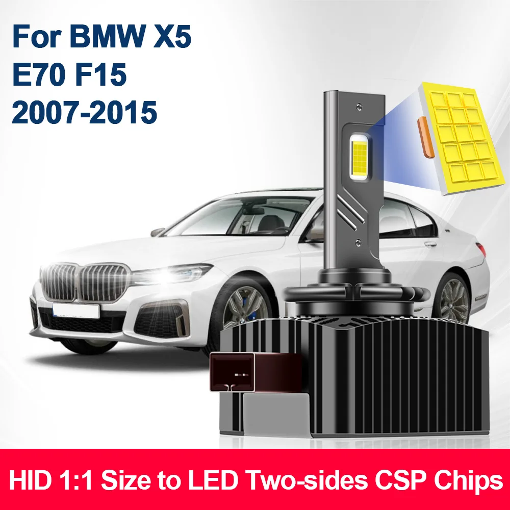 For BMW X5 E70 F15 2007-2015 Car Headlight Bulbs Automotive Turbo LED D1S CSP 30000LM 110W 6000K Plug and Play
For BMW X5 E70 F15 2007-2015 Car Headlight Bulbs Automotive Turbo LED D1S CSP 30000LM 110W 6000K Plug and Play