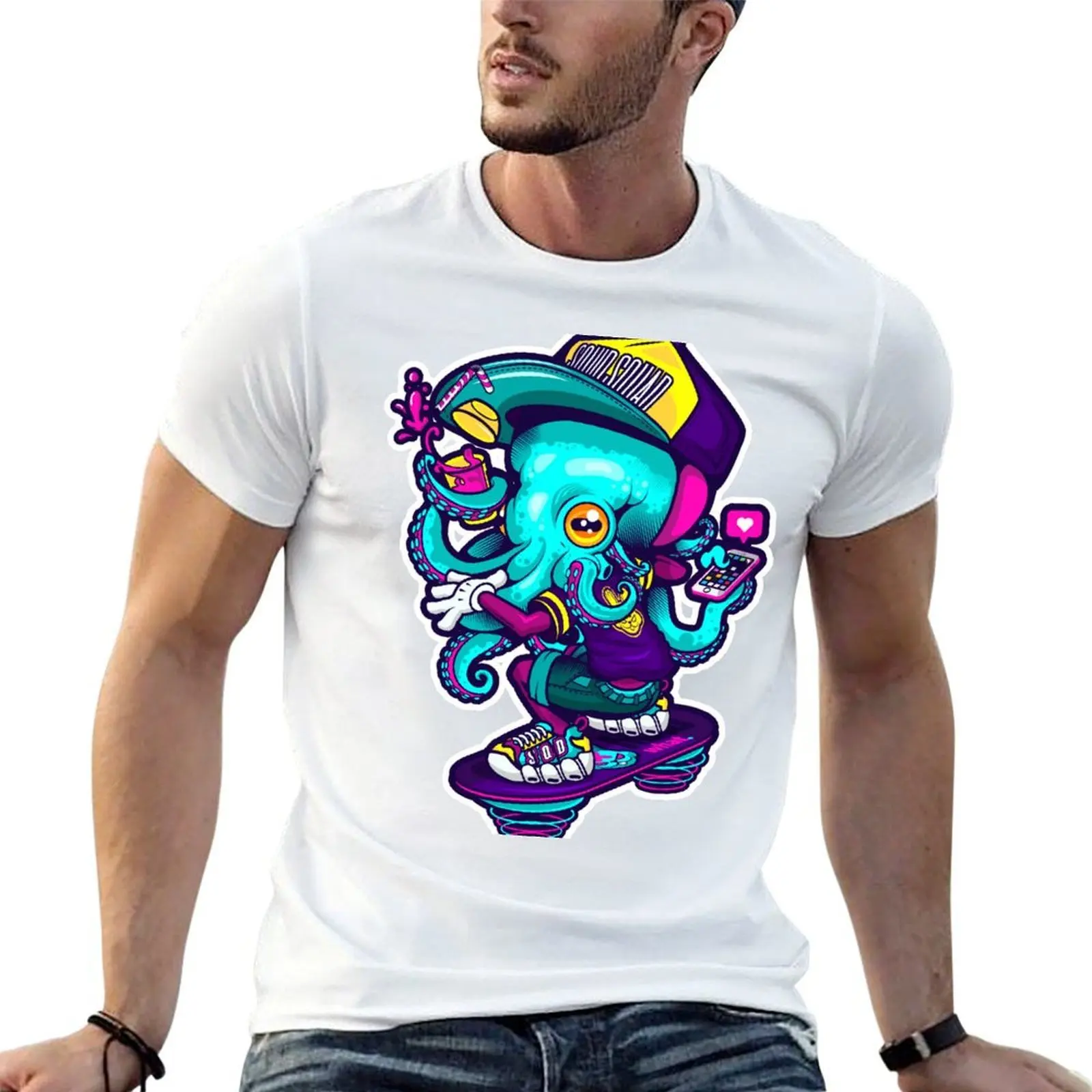 COOL SQUID T-Shirt t shirt men 100% cotton luxury brand graphic t shirts for man t shirts for man slim fit T-shirt
COOL SQUID T-Shirt t shirt men 100% cotton luxury brand graphic t shirts for man t shirts for man slim fit T-shirt