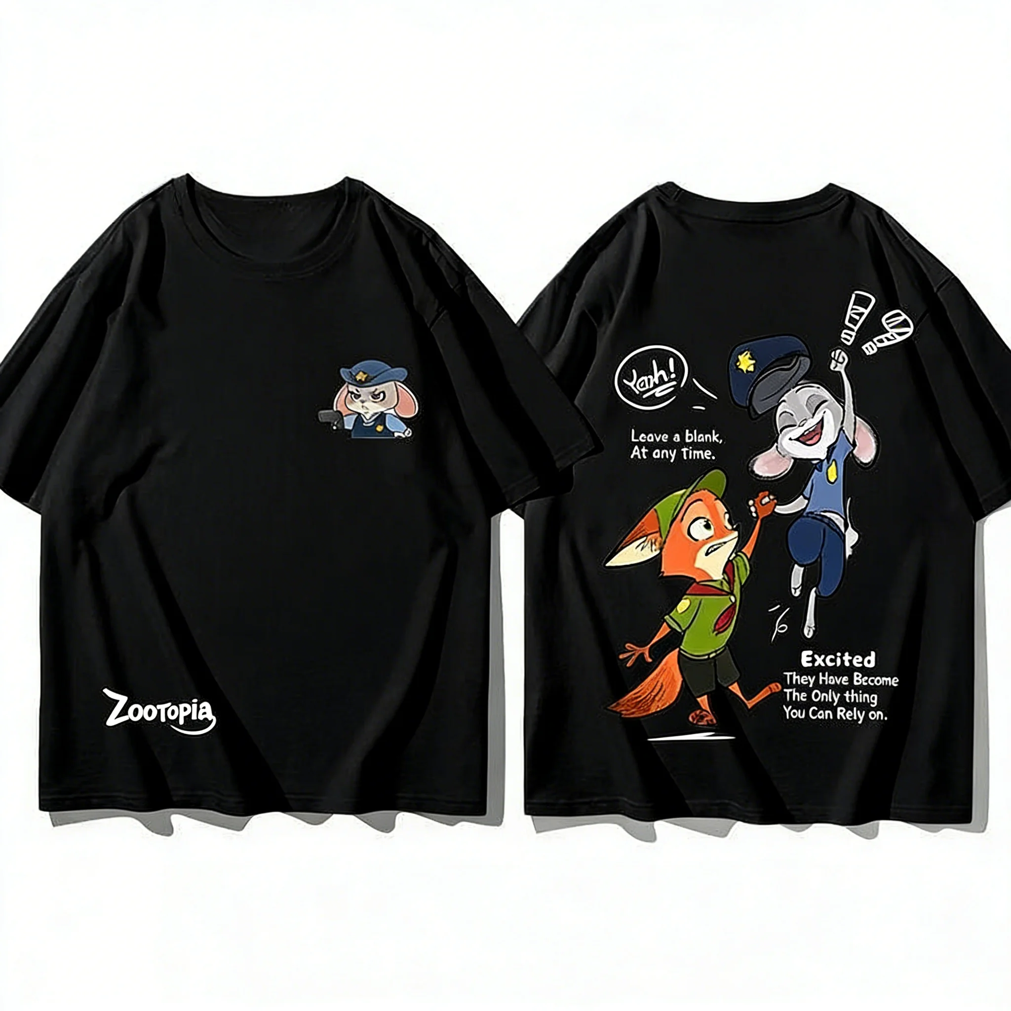Oversized Disney Zootopia Anime Fun Printed T-shirt for Men and Women Fashion Loose Casual Parent Child Top Cute Style Couple
Oversized Disney Zootopia Anime Fun Printed T-shirt for Men and Women Fashion Loose Casual Parent Child Top Cute Style Couple