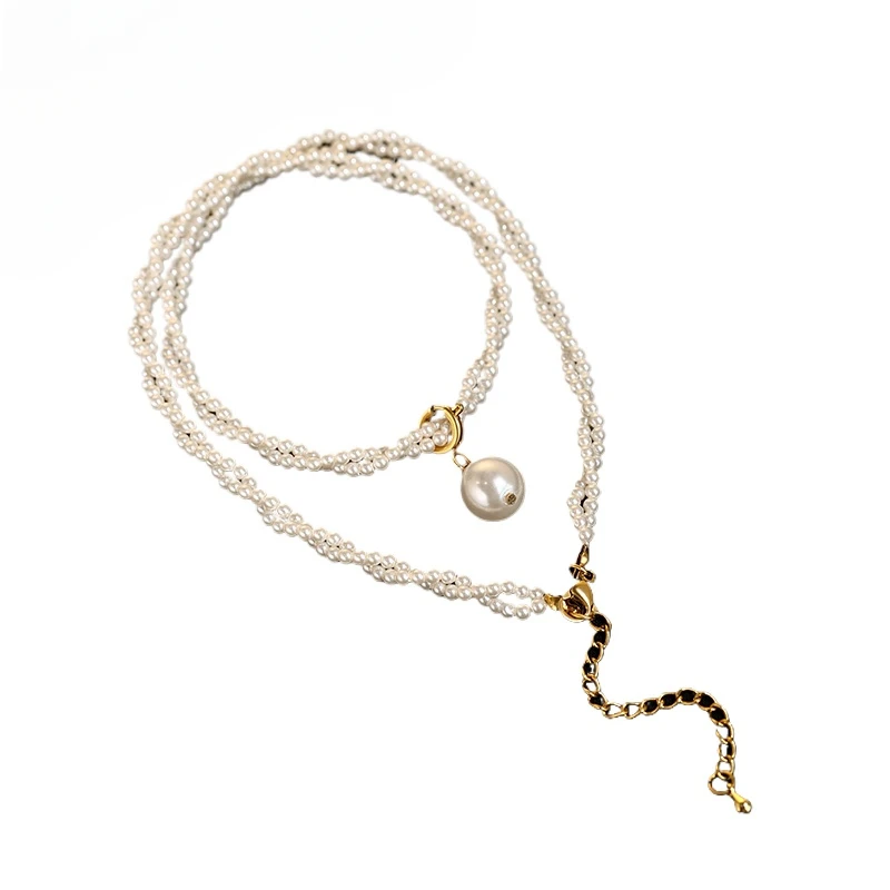 Двухслойное жемчужное ожерелье, легкая роскошная новая популярная цепочка на шею, высококачественная женская цепочка на ключицу
Двухслойное жемчужное ожерелье, легкая роскошная новая популярная цепочка на шею, высококачественная женская цепочка на ключицу