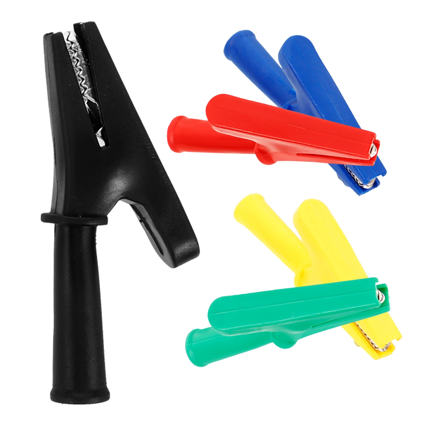 5pcs Alligator Clips Copper Insulated Testing Clamps 10A 4mm Plug Red Black Yellow Electrical Instruments Accessories
5pcs Alligator Clips Copper Insulated Testing Clamps 10A 4mm Plug Red Black Yellow Electrical Instruments Accessories