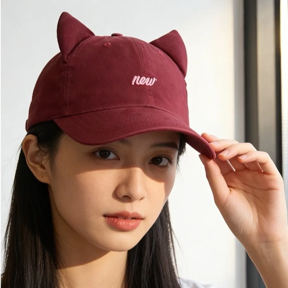 Casual Embroidered Embroidery Letter Baseball Cap Wide Brim Cotton Cat Ear Hat Korean Style Sunscreen Peaked Cap Men
Casual Embroidered Embroidery Letter Baseball Cap Wide Brim Cotton Cat Ear Hat Korean Style Sunscreen Peaked Cap Men