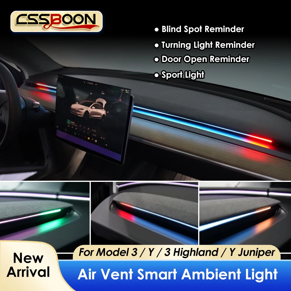 RGB Led Ambient Light Car Atmosphere Interior Lights for Tesla Model 3 Y 2021-2025 Ambient Lamp Strip New Y Car Accessories
RGB Led Ambient Light Car Atmosphere Interior Lights for Tesla Model 3 Y 2021-2025 Ambient Lamp Strip New Y Car Accessories