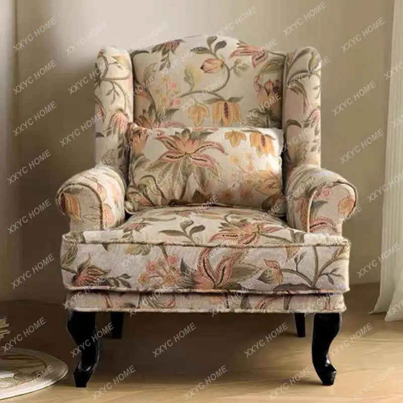 L solid wood tiger chair single living room jacquard fabric sofa small apartment bedroom leisure chair retro sofa chair
L solid wood tiger chair single living room jacquard fabric sofa small apartment bedroom leisure chair retro sofa chair
