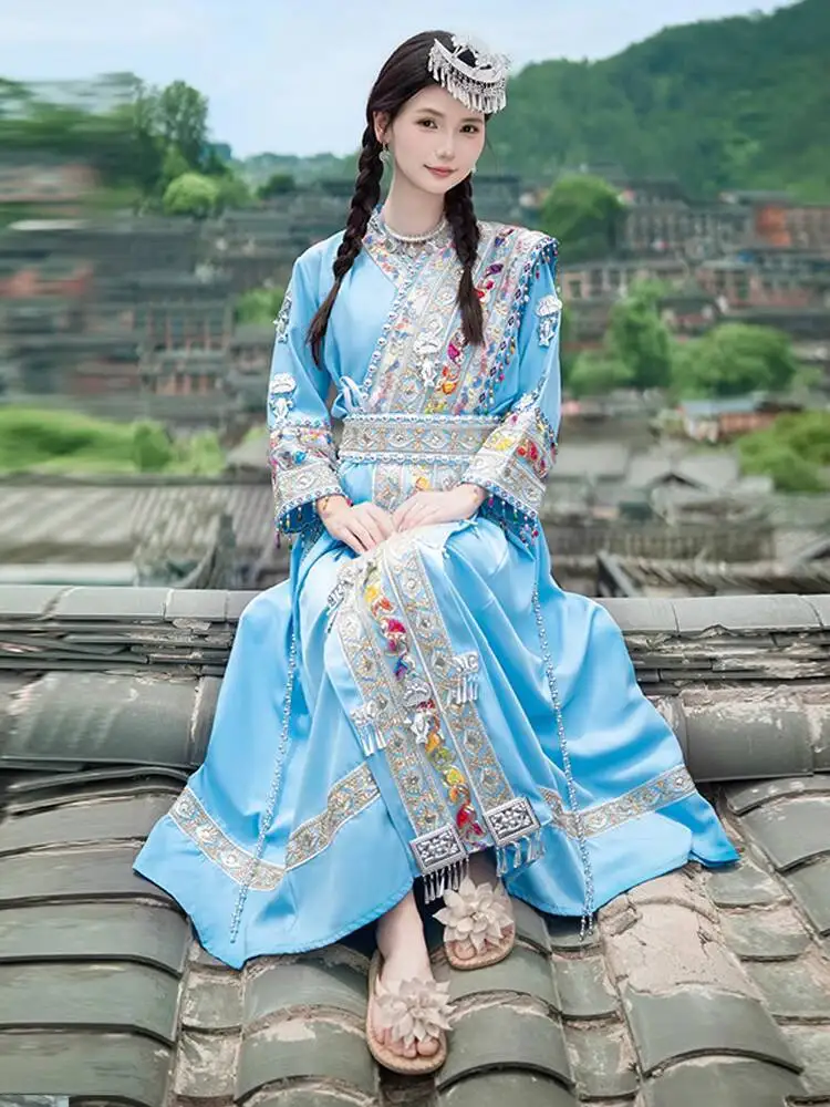New Fiesta Carnival Halloween Cos Cosplay Hanfu Women Miao Girl Travel Photography Clothing Ethnic Minority Miao Ethnic Group
New Fiesta Carnival Halloween Cos Cosplay Hanfu Women Miao Girl Travel Photography Clothing Ethnic Minority Miao Ethnic Group