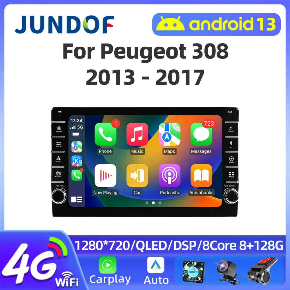 4G+64G Android 13 DSP GPS Navigation Car Auto Radio Multimedia Player for Peugeot 308 2013 - 2017 cooling fan 4G carplay
4G+64G Android 13 DSP GPS Navigation Car Auto Radio Multimedia Player for Peugeot 308 2013 - 2017 cooling fan 4G carplay