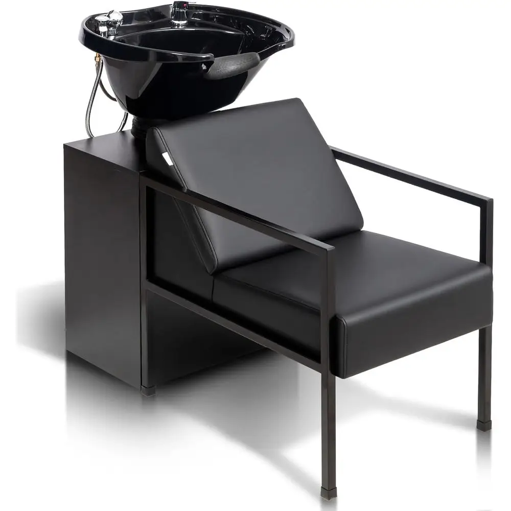 Salon Hair Washing Station with Sink, Storage Cabinet, and Reclining Chair for Barbershops and Spas
Salon Hair Washing Station with Sink, Storage Cabinet, and Reclining Chair for Barbershops and Spas