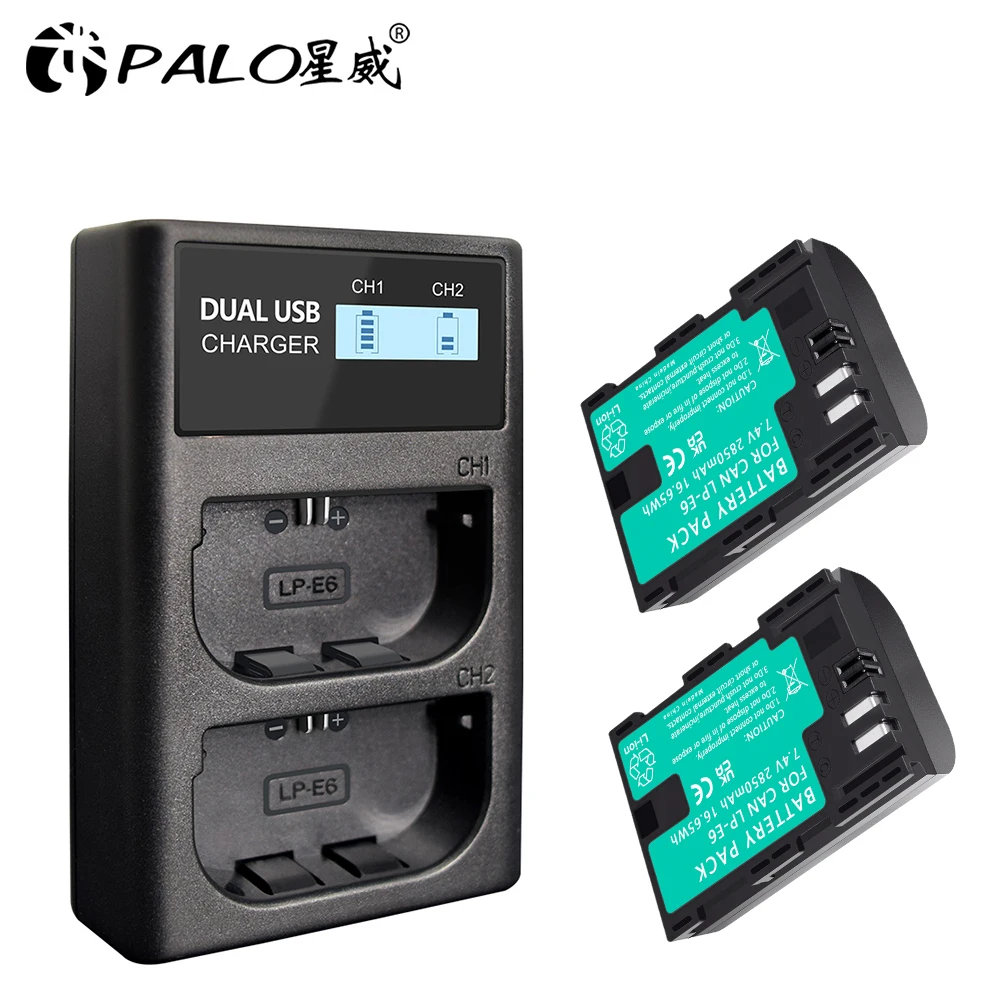 PALO LP-E6 LP-E6N LP E6 Battery for Canon EOS 5DS R 5D Mark II 5D Mark III 6D 7D 70D 60D 80D 90D EOS 5DS R Camera
PALO LP-E6 LP-E6N LP E6 Battery for Canon EOS 5DS R 5D Mark II 5D Mark III 6D 7D 70D 60D 80D 90D EOS 5DS R Camera