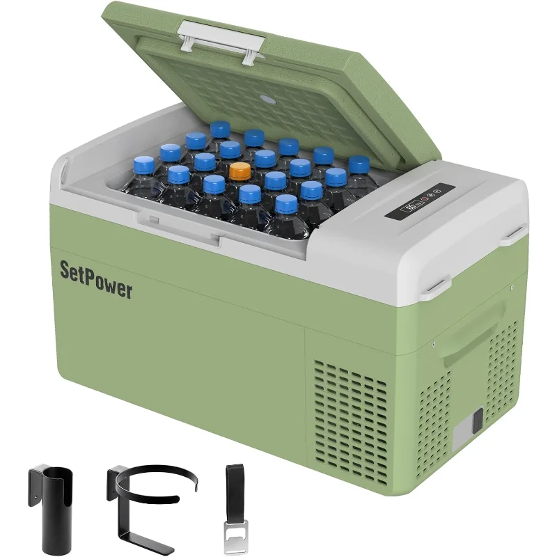 Портативный холодильник Setpower FC20, 12 В, -4 ℉ -68 ℉ Автомобильный холодильник с быстрым охлаждением, портативная морозильная камера 20 л/21 карата с 12/24 В
Портативный холодильник Setpower FC20, 12 В, -4 ℉ -68 ℉ Автомобильный холодильник с быстрым охлаждением, портативная морозильная камера 20 л/21 карата с 12/24 В
