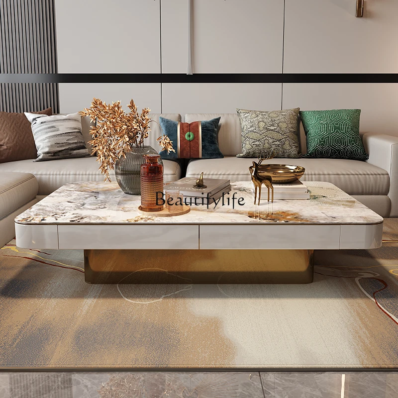 Light luxury coffee table living room new creative high-end extended large apartment coffee table
Light luxury coffee table living room new creative high-end extended large apartment coffee table
